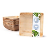 thumbnail of onlyleaf 100 Stück quadratische Einwegschalen Palmblattschalen 750 ml für Partys, umweltfreundliches Biogeschirr, Einmalgeschirr, biologisch abbaubar
