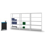 thumbnail of PROREGAL Fachbodenregal Schraubsystem | Grundregal | HxBxT 200x130x40cm | 5 Ebenen | Fachlast 350 kg | Beidseitig nutzbar | Lichtgrau