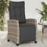 thumbnail of vidaXL Tuinstoelen 2 st verstelbaar met voetensteun poly rattan grijs