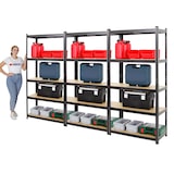 thumbnail of PROREGAL Mega Deal | 3x Schwerlastregal Ragnar | HxBxT 180x90x40 cm |  Fachlast 175kg | Schwarz | Stecksystem Lagerregal Regalsystem 3 Stk.