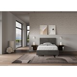 thumbnail of Letto una piazza e mezza contenitore imbottito 120x190 microfibra grigio Adele