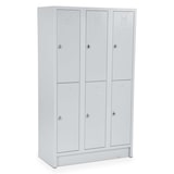 thumbnail of CEHA Schulspind- und Garderobenschrank mit 105 cm Breite in lichtgrau | 6 Abteilfächer