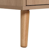 thumbnail of Highboard HWC-M38, Kommode Schrank Sideboard, Staufächer, Kubu Rattan Holz 106x80x41cm ~ Eiche-Optik