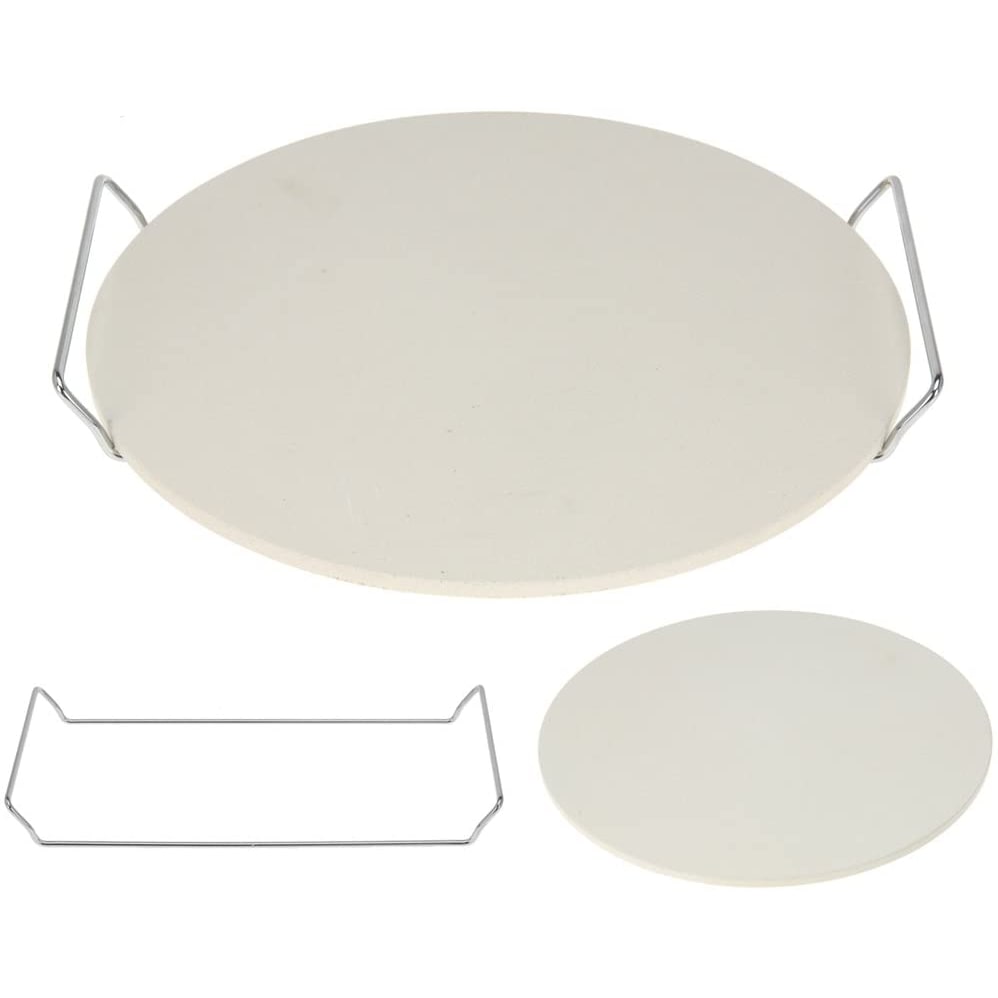 Pierre à pizza avec support