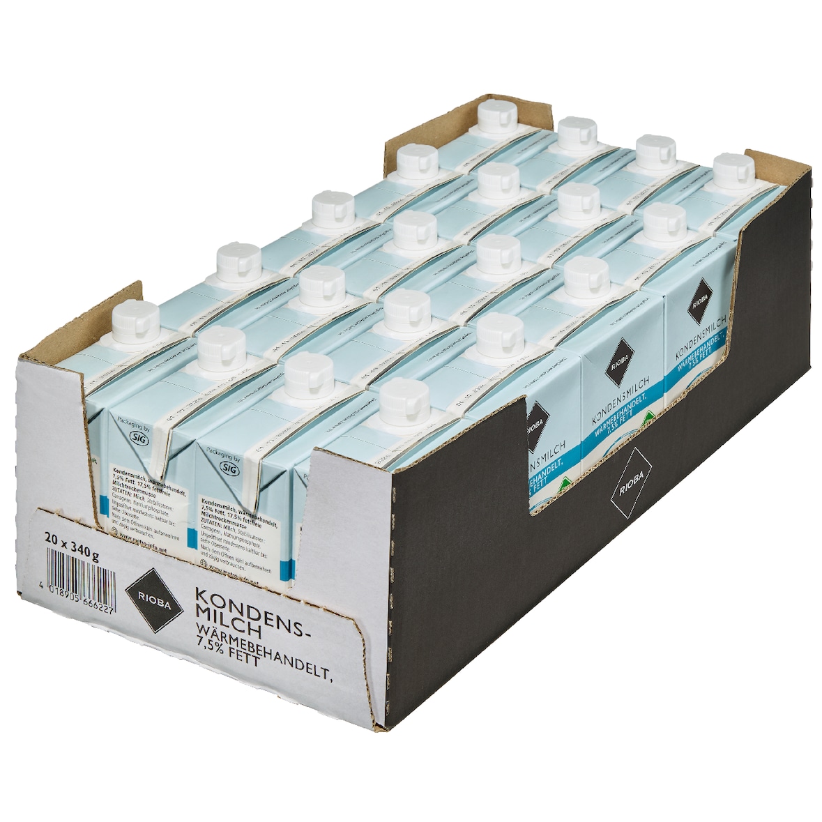 RIOBA Kondensmilch 7,5 % Fett 20 x 340 g (6,8 kg)