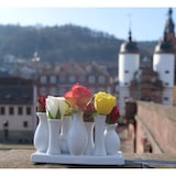 thumbnail of Jinfa Handgefertigte kleine Keramik Deko Blumenvasen 2 Set aus 7 Vasen in weiß