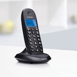 thumbnail of Motorola C1001CB+ DECT-Telefon, Anrufsperre, Anrufer-ID, Freisprechen, 50 Kontakte, beleuchtetes Display – Schwarz