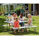 thumbnail of Garden Friend Tavolo rettangolare pieghevole Horeca struttura in acciaio top in HDPE 180x74x74H cm bianco