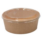 thumbnail of 50x Salatschalen 1300ml aus Kraftpapier braun inkl. Deckel aus rPet