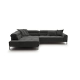 thumbnail of KAWOLA Sofa OHIO Ecksofa Feincord anthrazit mit motorischem Sitzvorzug Recamiere links