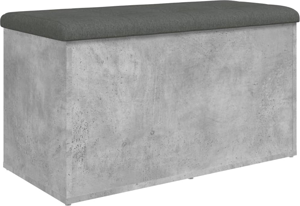 Décoshop26 - Aufbewahrungsbank Farbe Betongrau 82 x 42 x 45 cm Holzwerkstoff DEC024767