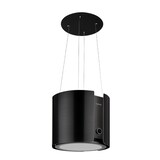 thumbnail of Klarstein Skyfall Inselabzugshaube Ø45cm Umluft 402m³/h LED Schwarz-Metallic