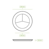 thumbnail of greenbox - Menüteller aus Zuckerrohr Ø 26 cm, 3 Kammern, rund, 500 St.