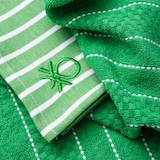 thumbnail of Benetton - Set van 3 servetten en theedoeken (1 badstof 50x50cm + 2 servetten) 100% groen katoen