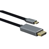 thumbnail of Helos Anschlusskabel, USB 3.1 Type-C™ St./DisplayPort St, PREMIUM, 1,8m, schwarz