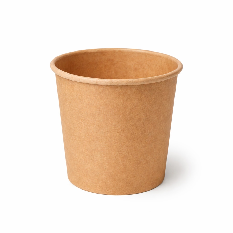 RyanPack Papp-Suppenbecher 360 ml Kraft Braun – 500 Stück Karton (20x25) – Gastronomie