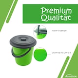 thumbnail of Eimer 5 Liter mit Deckel - Robustes 3er Set Kunststoff Lebensmittelecht - Farbig Sortiert für Lagerung & Transport