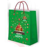 thumbnail of Gifty king, sacchetti regalo di natale taglia XL, in carta certificata fsc 180gr, 30.5x43x13, conf. da 12 pezzi, 4 modelli assortiti, multicolore.