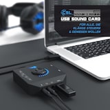 thumbnail of CSL externe USB Soundkarte mit Lautstärkeregelung Anschluss für Headset, Kopfhörer, Mikrofon