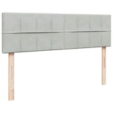 thumbnail of vidaXL Ottoman-Bett mit Matratze & LEDs Hellgrau 140x190 cm Samt