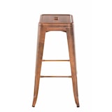 thumbnail of Décoshop26 - Sgabello da bar/sgabello da bancone in metallo color rame in stile industriale TDB10315