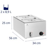thumbnail of Royal Catering Bagnomaria - 600 W - 2 GN 1/2 - Rubinetto di scarico