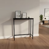 thumbnail of IvoQ Sidetable Zwart Industrieel - Smalle Wandtafel - Consoletafel met Metalen Frame - 75 x 24 x 75 cm