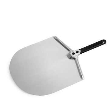 METRO PROFESSIONAL Pizzaschep, aluminium, 33 x 58 cm, met kort handvat, zilver / zwart