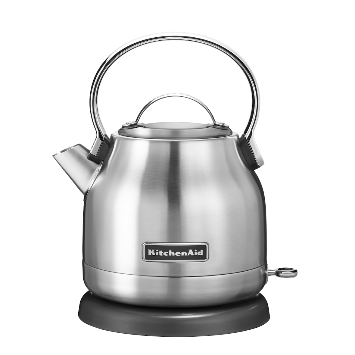 KitchenAid Bouilloire 5KEK1222ESX, Acier inoxydable, 262 x 178 x 226 mm, 1.25 l, 1.14 kg, Arrêt automatique, base 360° et couvercle aluminium, 2200 W
