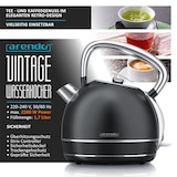 thumbnail of Arendo Wasserkocher 1,7 l, 2200 W, Edelstahl Retro Style Vintage, Überhitzung & Trockenkochschutz, schwarz