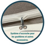 thumbnail of Parasol de marché forain 350x250cm Ivoire - Armature Télescopique + Toile + Housse