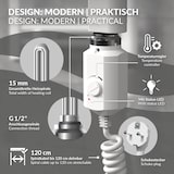 thumbnail of ECD Germany Elektro Badheizkörper 400x1800 mm Weiß gerade 1200W Thermostat Heizstab Design Handtuchwärmer