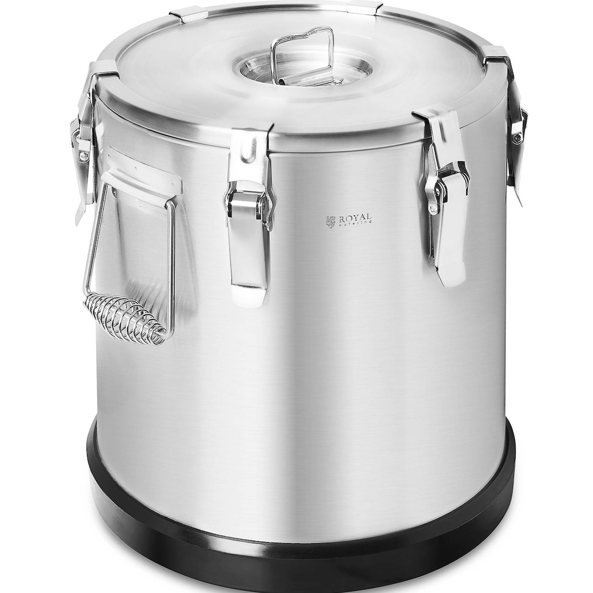 Royal Catering Contenedor isotérmico de acero inoxidable - 22 L -  - base de goma
