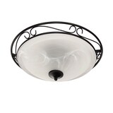 thumbnail of Licht-Erlebnisse Rustikale Deckenlampe Schwarz Metall Echtglas Ø47cm E27 Deckenleuchte Landhaus Küche ATHEN, 3723