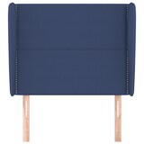 thumbnail of vidaXL Kopfteil mit Ohren Blau 93x23x118/128 cm Stoff