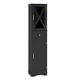 thumbnail of COSTWAY Badezimmerschrank, hoher Schrank mit verstellbaren Einlegeböden, Schublade, Badezimmerschrank