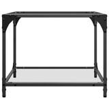 thumbnail of vidaXL Couchtische mit Glasplatte 2 Stk. Transparent 50x50x40 cm Stahl