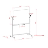 thumbnail of Verrijdbaar glassboard - Dubbelzijdig - 90x120 cm