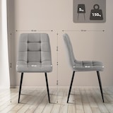 thumbnail of Esszimmerstuhl Antibes Stoff hellgrau