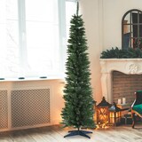 thumbnail of HOMCOM árbol de navidad estrecho 180 cm, árbol artificial con 390 ramas, base de plástico desmontable, verde