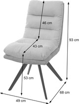 thumbnail of Esszimmerstuhl HWC-G66, Küchenstuhl Stuhl, drehbar Auto-Position Stoff/Textil MVG ~ creme