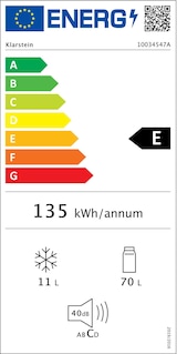 thumbnail of Cool Cousin Kühl-Gefrier-Kombination 70/11 Liter 40 dB Schwarz