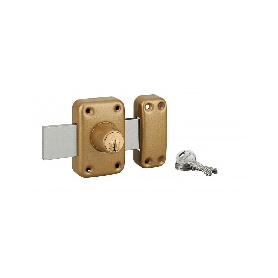 Verrou pour porte de cave et garage Capital à cylindre double 30 mm pêne 160mm