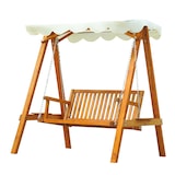 thumbnail of Outsunny Dondolo da Giardino con Parasole in Tessuto Legno Massello
