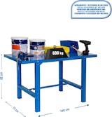 thumbnail of SimonRack Mesa de Trabajo Taller, 1800x730 mm, Tablero Metal, Capacidad Carga 600 kg, Azul - BT-6
