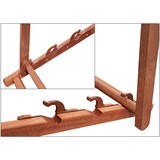 thumbnail of Liegestuhl weiß Fußablage u Kissen Deckchair klappbar Sonnenliege Holz Gartenliege 10-303 F KD