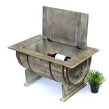 thumbnail of DanDiBo Couchtisch Wohnzimmer Vintage halbiertes Weinfass 5084-H 80 cm Tisch aus Holz Beistelltisch Weinregal Fass Bar