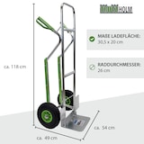 thumbnail of Sackkarre mit Treppenrutsche Traglast 200 kg Aluminium Lufträder Stapelkarre Transportkarre