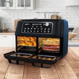 thumbnail of MAXXMEE Heißluft-Fritteuse Doppelkammer 11l - Kombination aus Heißluftofen, Grill & Fritteuse mit 2 XXL-Frittierfächern je 5,5l - Digitales Bedienfeld