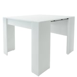 thumbnail of Tavolo Consolle Allungabile 2.37 Metri 10 Posti Salvaspazio Multiposizione Design Moderno Elegante Consolle Per Casa Ufficio 78 x 51 x 90 cm Bianco
